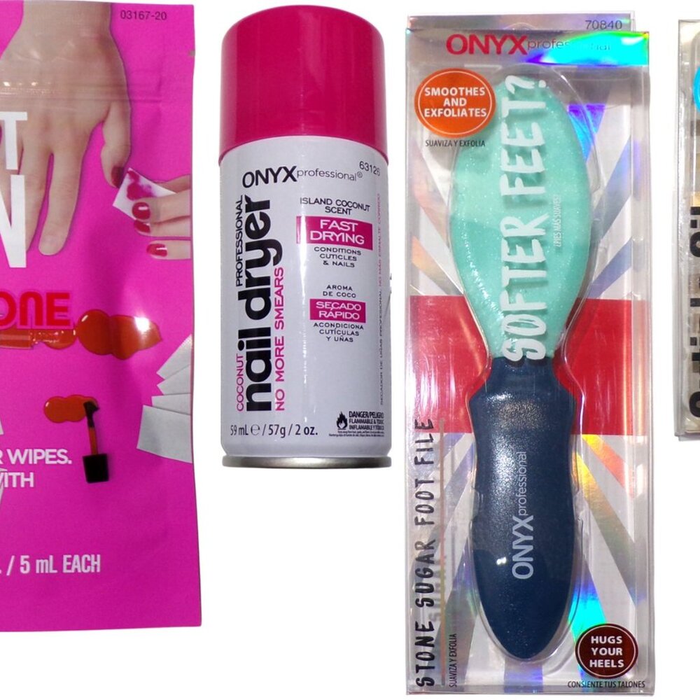 ONYX Professional CUTICLE OIL, Nail Polish, Nail Dryer, Foot Stone Set - Picture 1 of 9